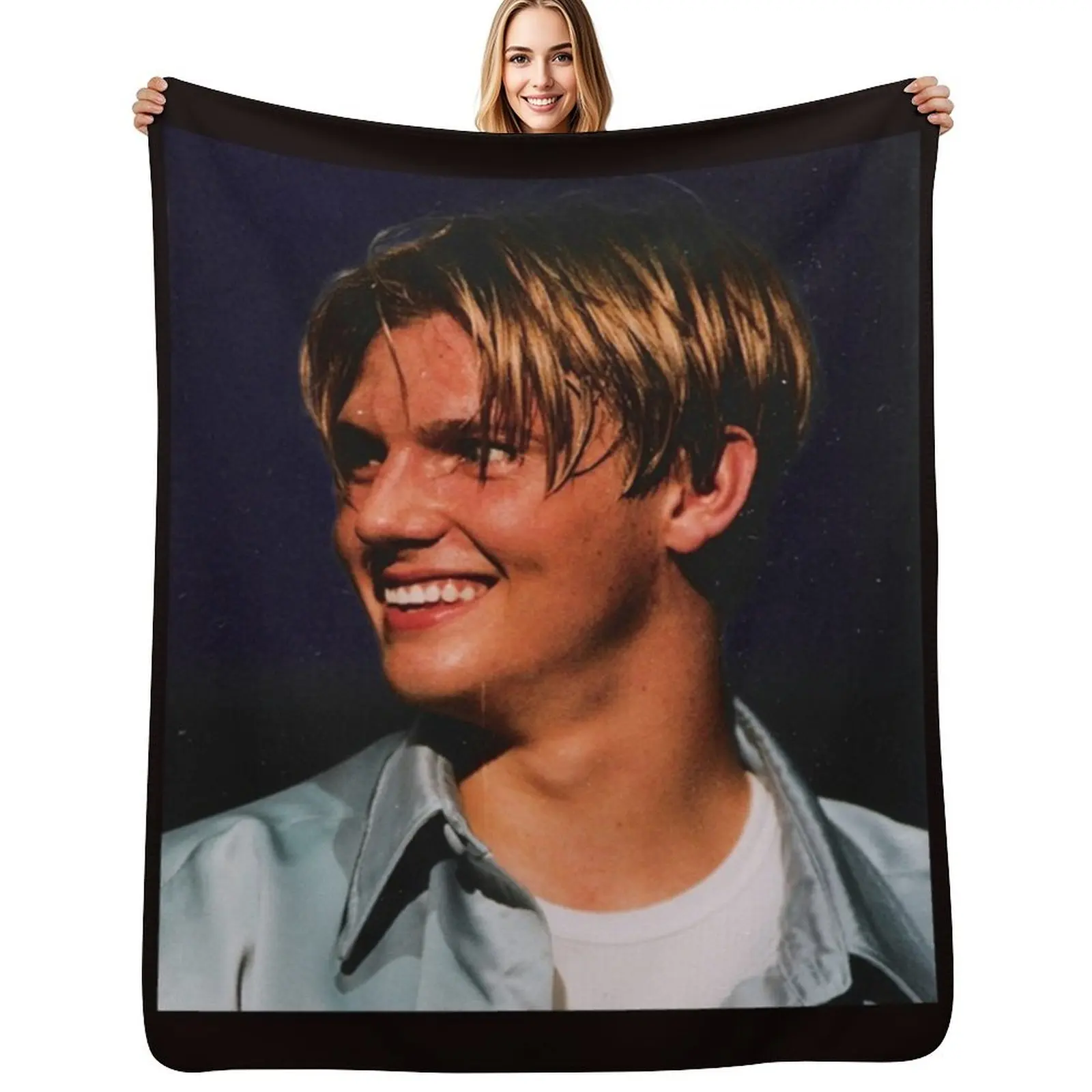 Nick Carter - Poster Throw Blanket Cozy Throw Blanket for Bed Sofa Chair