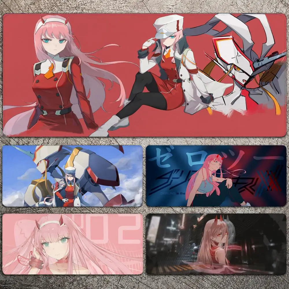 

Anime Zero Two Darling In The Franxx Mousepad Large Gaming Mouse Pad LockEdge Thickened Computer Keyboard Table Desk Mat