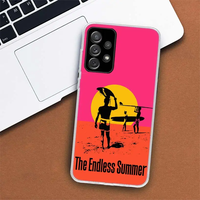 Surfboard Surfing Art Surf Girl Summer Phone Case For Samsung Galaxy A55 A54 A53 A52 A15 A14 A13 A12 A35 A34 A33 A32 A25 A24 A23