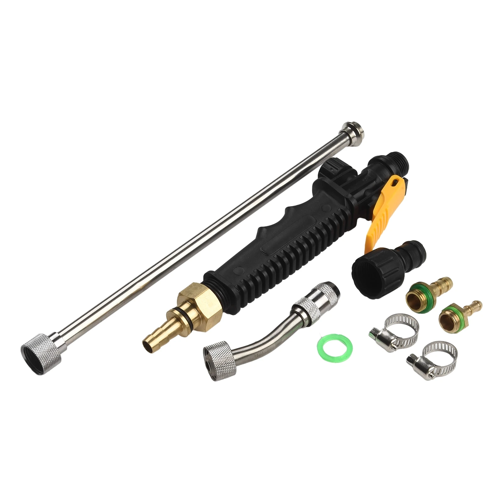 Sprayer Wand Replace 1/4 & 3/8 Brass Barb Universal Sprayer Wand 2 Hose Clamp Replacement Spray Bar With Shut-off Valve