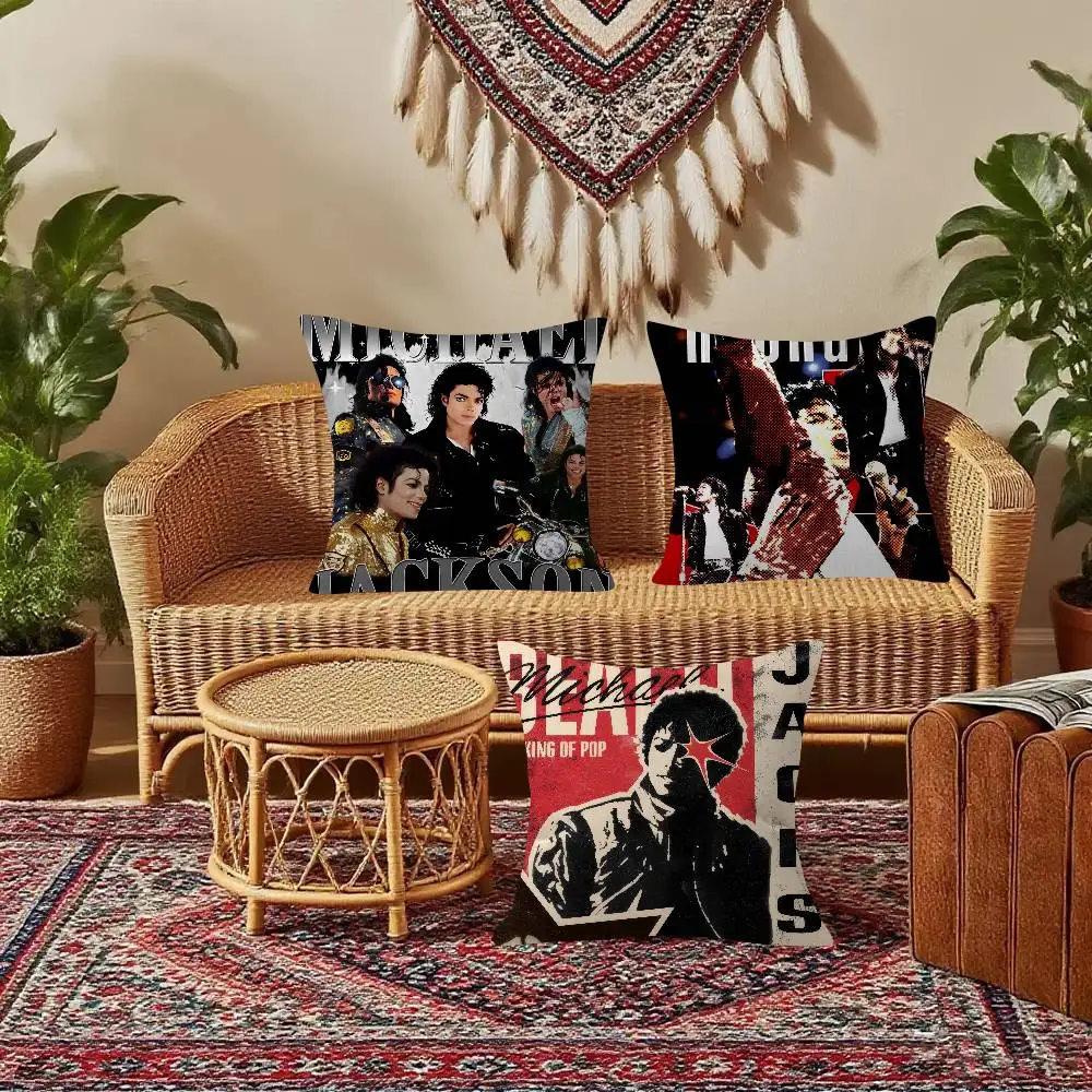 Singer Michael J-Jackson  Cushion Cover Pillowcase Upholstery Sofa Throw Pillow Home Decor Pillowcas