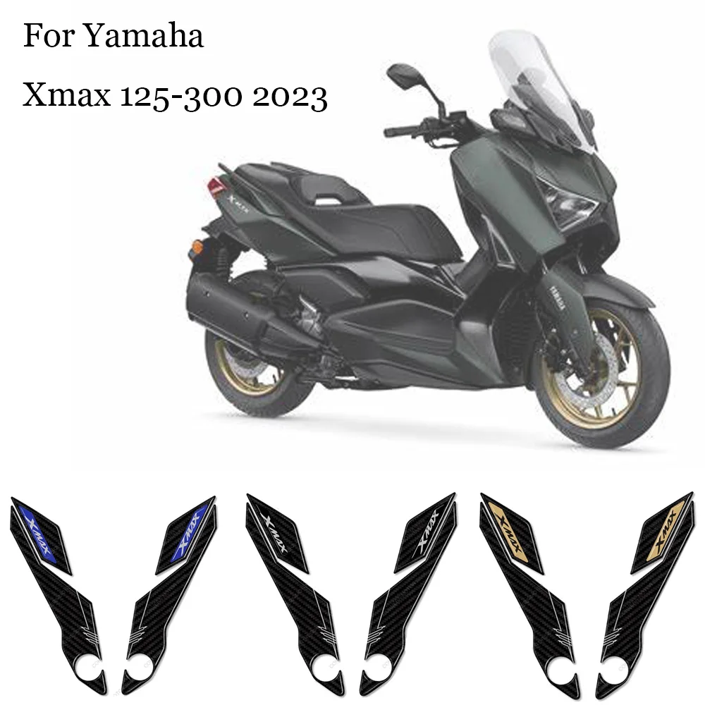 Stiker pelindung kubah kaca depan, aksesori motor 3D epoksi Resin stiker pelindung untuk Yamaha Xmax 125-300 2023