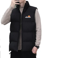 Men's vest vest men's jacket sleeveless vest winter coat casual jacket men's down cotton coat warm thick vest double-sided wear