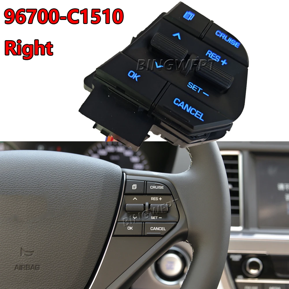 

Steering Wheel Switch Cruise Control button 96700C1510 Volum Control Button 96700C1030 For Hyundai Sonata 2.4 2015-2017