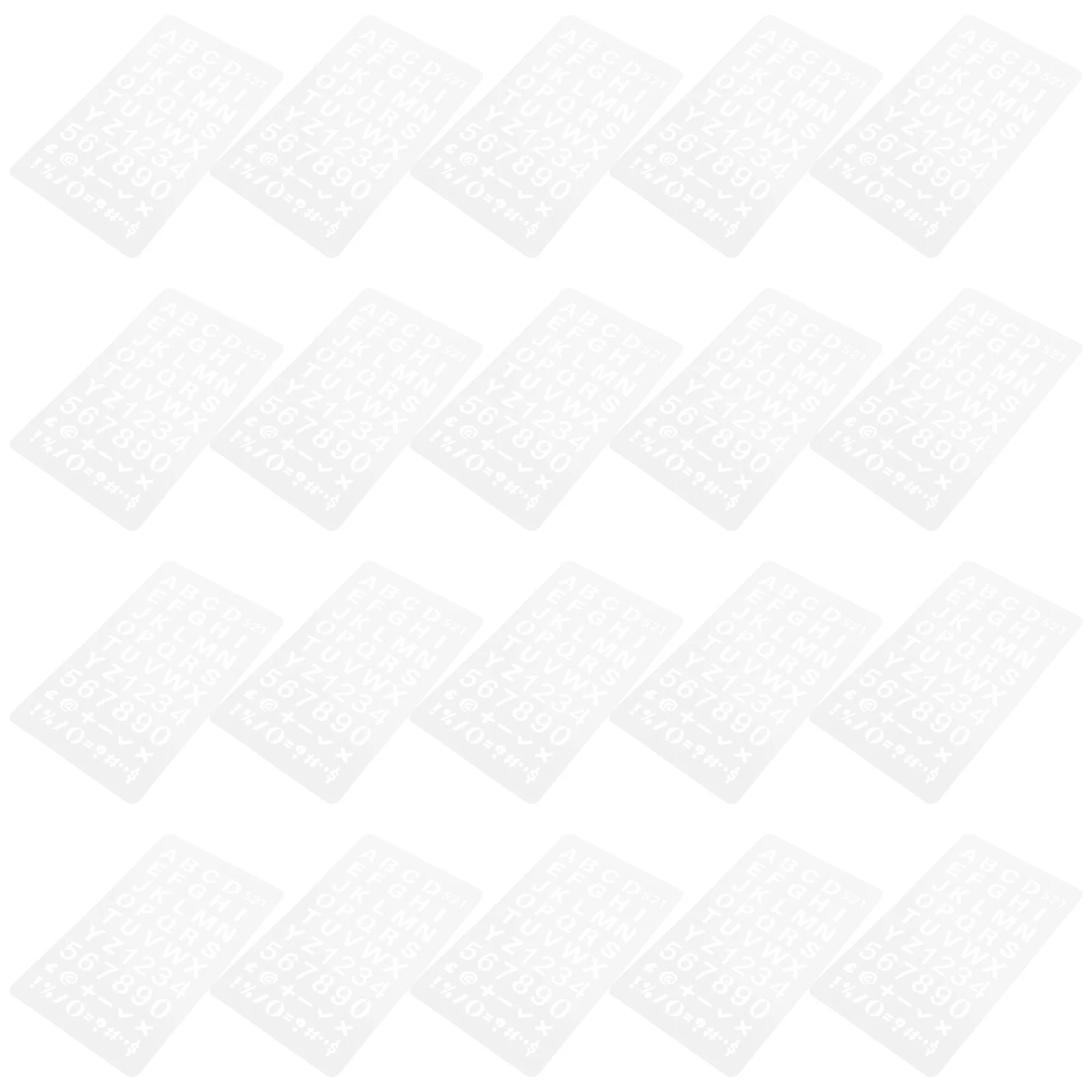

20pcs Digital Hollow Stencil Kit Plastic Alphabet Numbers Punctuation Templates For Scrapbook Journal Wall Painting Diy Craft