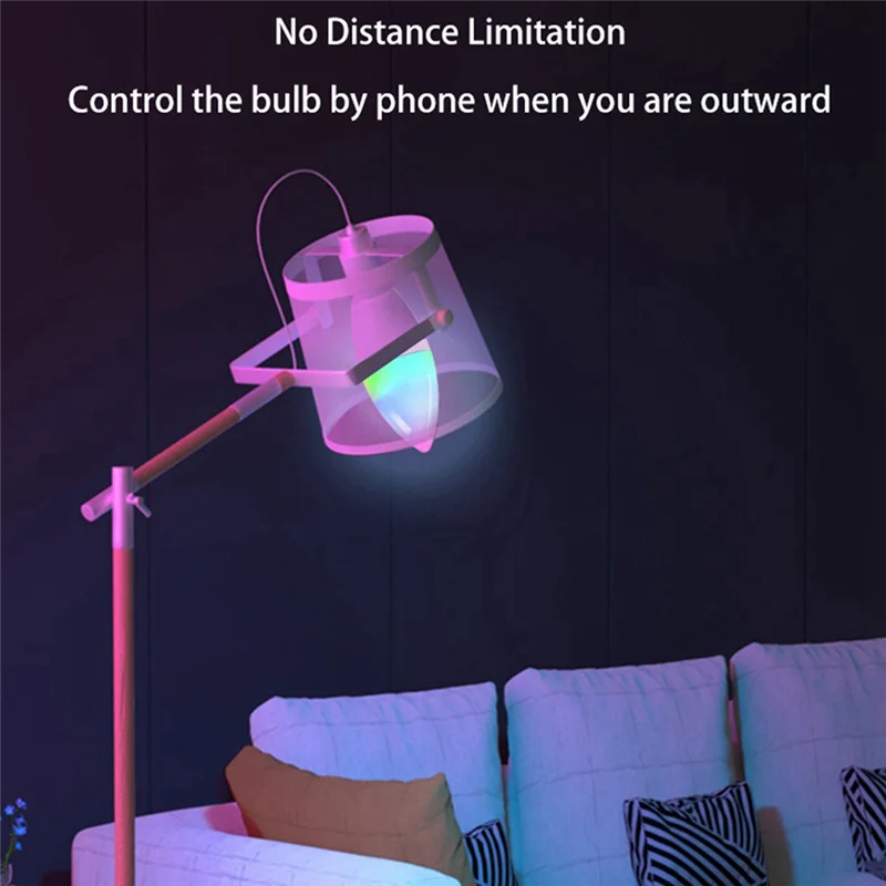ABMF-Tuya E14 Smart Bulb Dimmable Five-Way Spiral Candle Bulb Wifi RGB Bulb Remote Control And Voice Control 7W