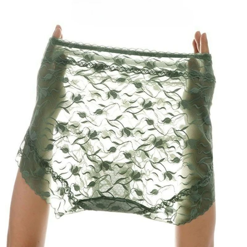 

2026 Spring Autumn New Style Plus-size Sexy Printed shorts Lace Underpant High-waisted Women Abdominal Traceless Underwear Women
