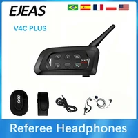 EJEAS V4C Plus árbitro de fútbol intercomunicador Bluetooth auriculares 1500M 4 usuario intercomunicador de conferencia de fútbol Full Duplex