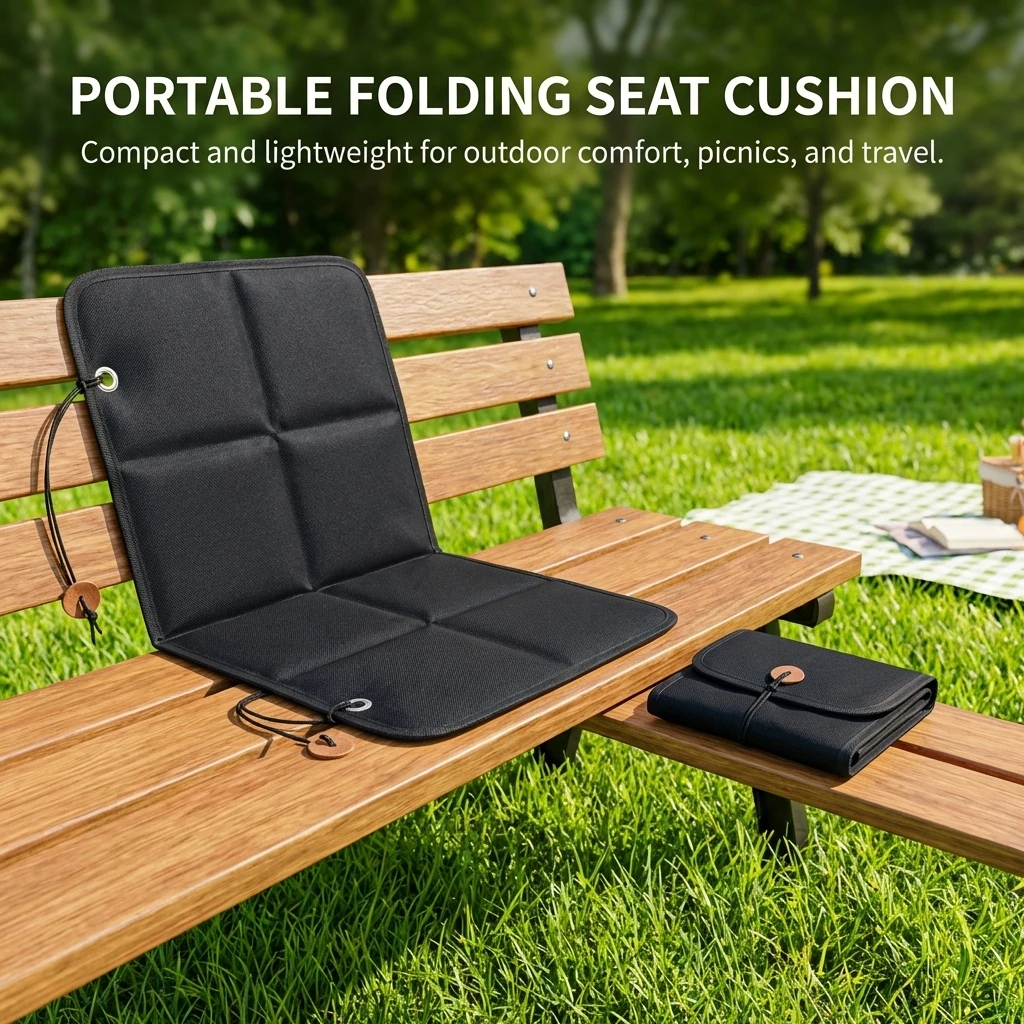 Taburete plegable de pesca – Cojín impermeable para exterior