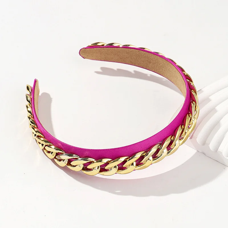 

Bulk Items Wholesale American New Design Inspired Gold Chain Link Thin Headband Women Hair Accessories