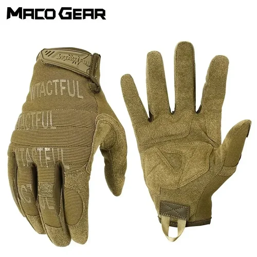 Imagen 1 del producto Guantes tácticos al aire libre entrenamiento combate deporte senderismo escalada tiro caza montar ciclismo dedo completo mitones antideslizantes