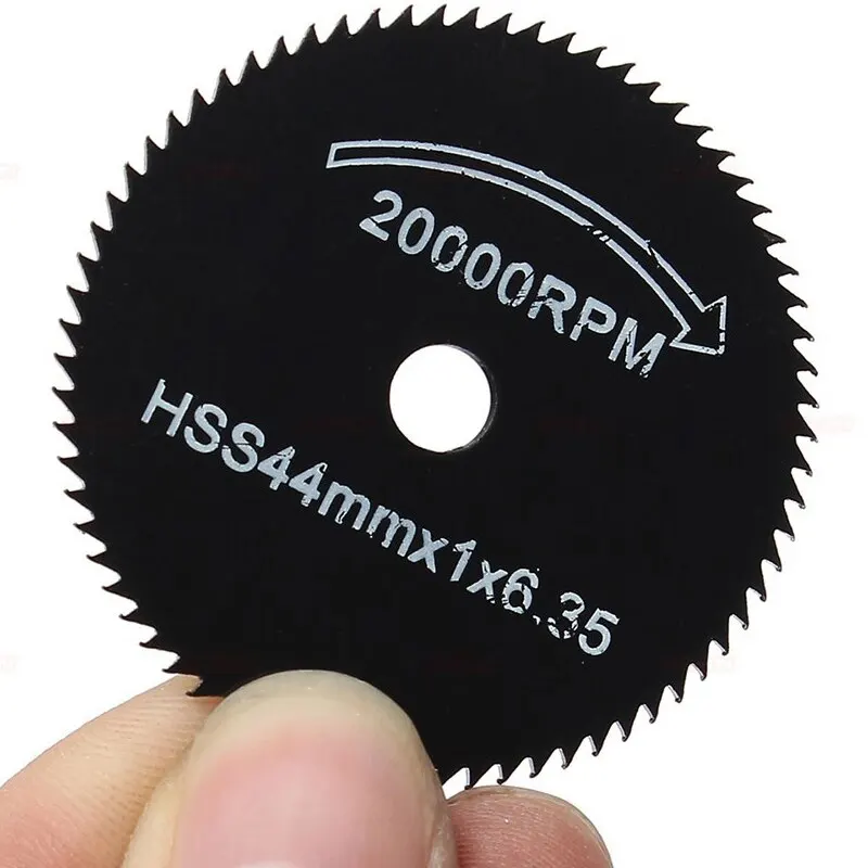 HSS Electric Cutting Saw Blade Set, Mini Circular, Ultra Thin, 3.2mm Rod, Woodworking Metal Tools, Grinder Accessories, 22-44mm, 6Pcs