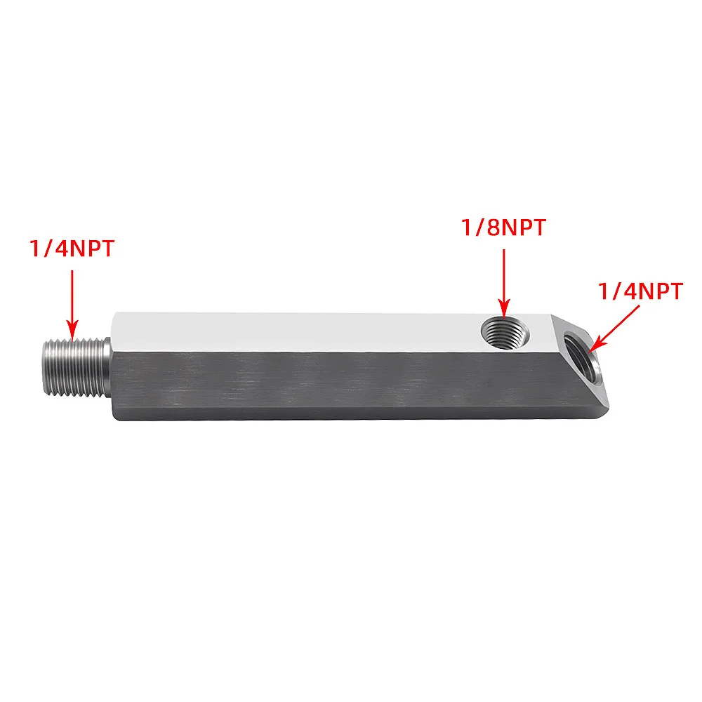 Dual Port Oil Pressure Sensor Extension Base 1/8 NPT Engine Adapter for Gauge Turbo Sender Replacement Car Accessories