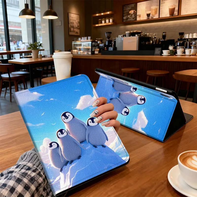 

Penguin Art Cute Pattern For Huawei Honor Pad 5 10 GT2 GT X9 X9a V9 X8a 9 V8 MagicPad 3 13 Foldable Tablet Case