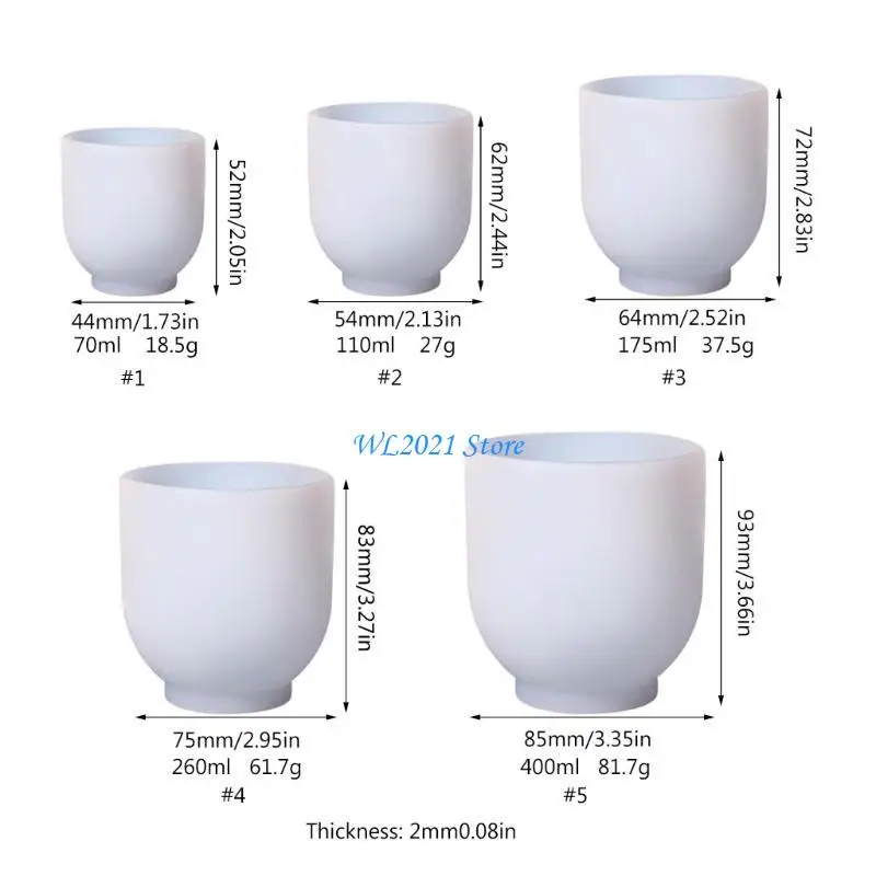 G5GC قالب سيليكون إيبوكسي عينة شبه أسطواني لصب الراتنج ديكور المنزل #6