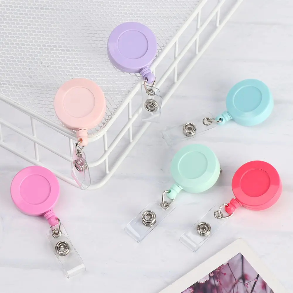 1pc New Fashion Creative 360° Rotation  Retractable Badge Reel Fashion Hot Sale Nurse Display ID Name Card Badge Holder