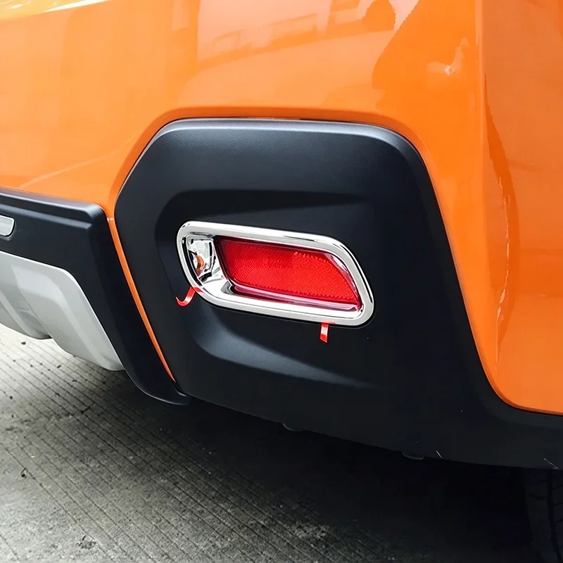 Chrome Front & Rear Fog Light Cover Trim For Subaru XV 2011-2014 2015 Fog Lamp Garnish Decoration