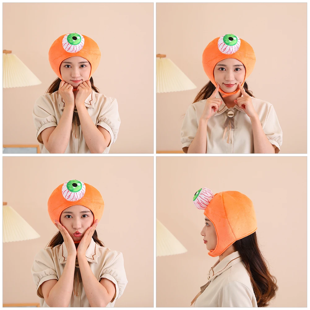 

Eyeball Head Cover Costume Hat Halloween Costumes Accessories for Woman Decorative Funny Party Cosplay Scary