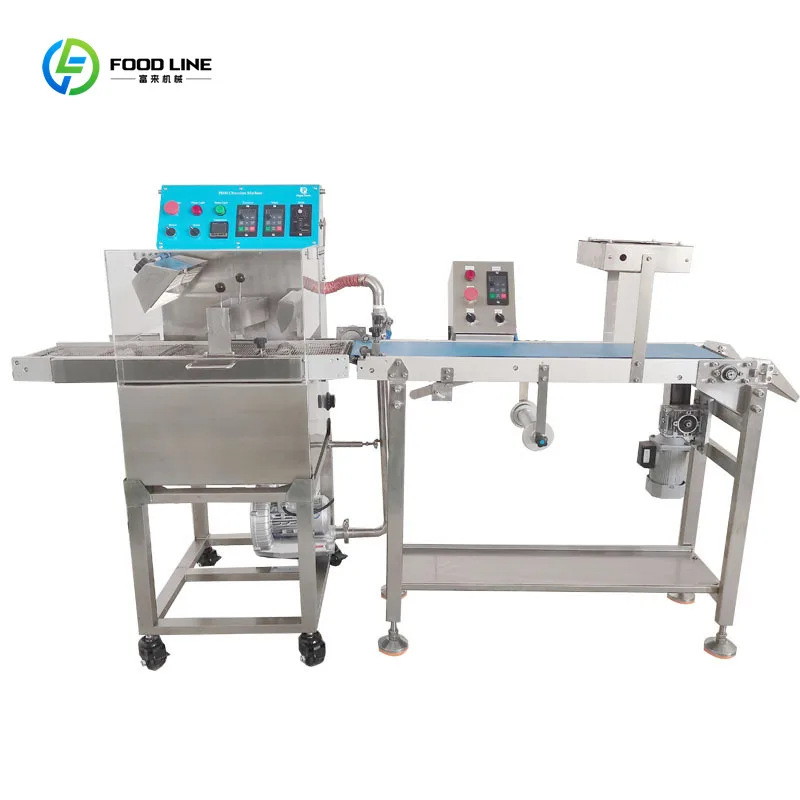 Chocolate Coating Covering Machine for Snack Bar Small Scale Commercial Food Production Custom