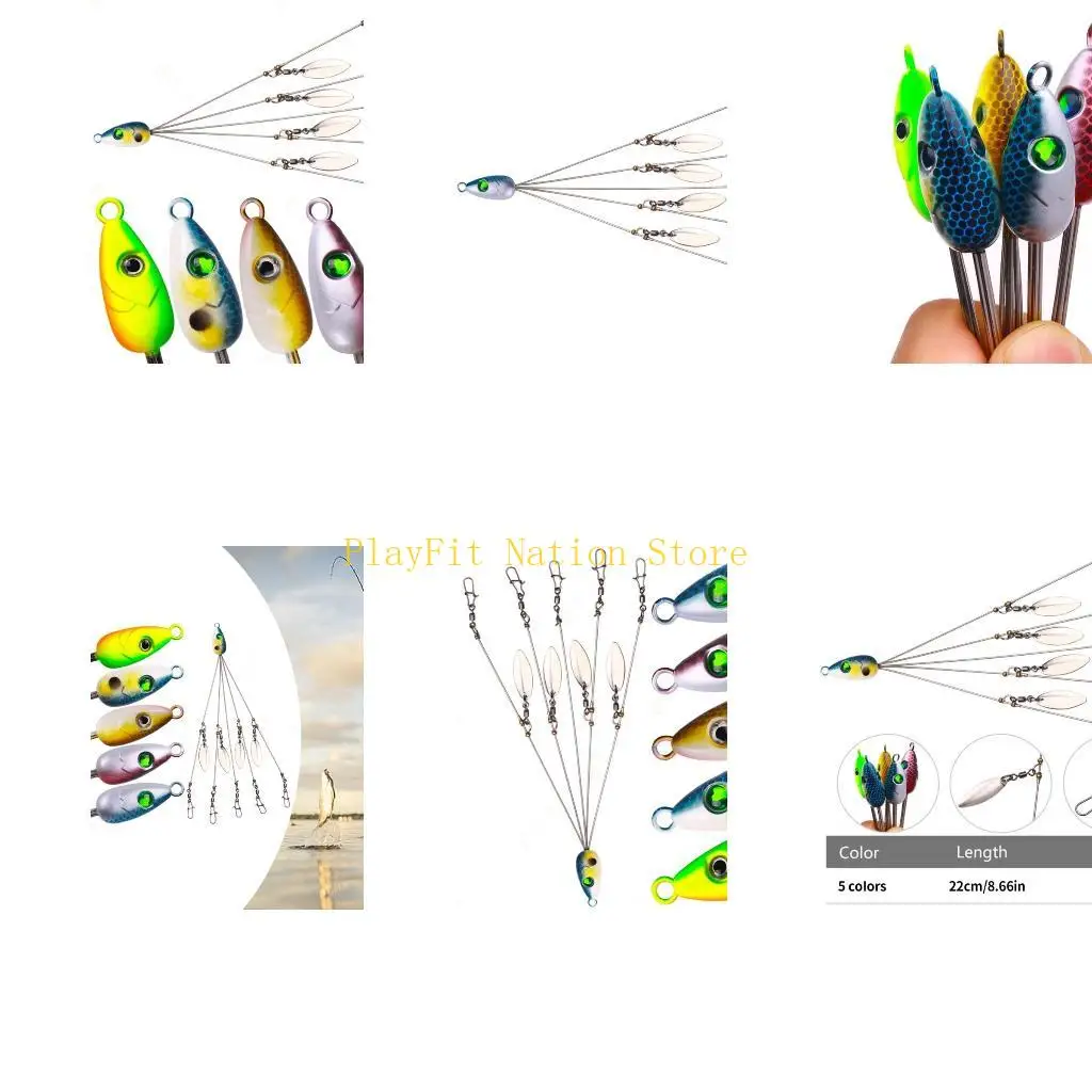

242F Fishing Swimbait Baits Rigs Set Umbrella Rigs Fishing Rigs 5 Arm Rigs Swimbait Set with 4
