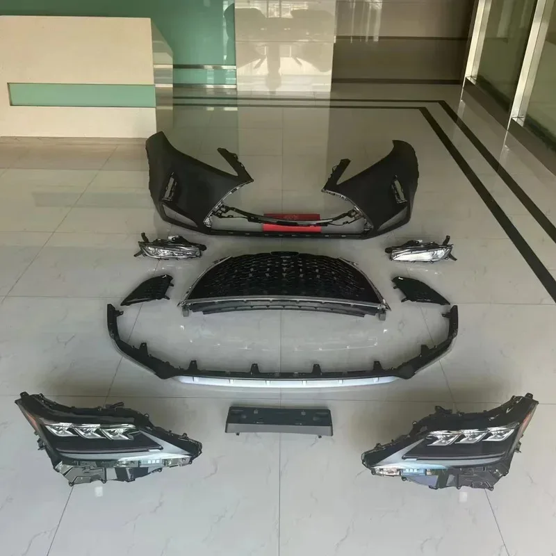 ترقية عالية الجودة إلى مجموعات هيكل المصد الأمامي RX طراز 2021 مع قابس المصابيح الأمامية وRX 2016-2019