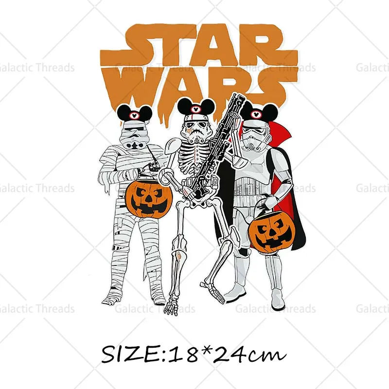 Halloween Iron on Decals Thermal Transfer Stickers For Clothes Ironing Patches on Tshirts