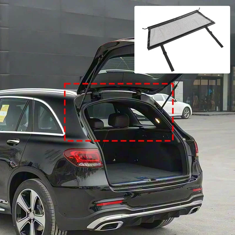 polyester black 1Pcs For Mercedes-Benz GLC 2016-2022 car trunk safety isolation protection net interior modification accessories