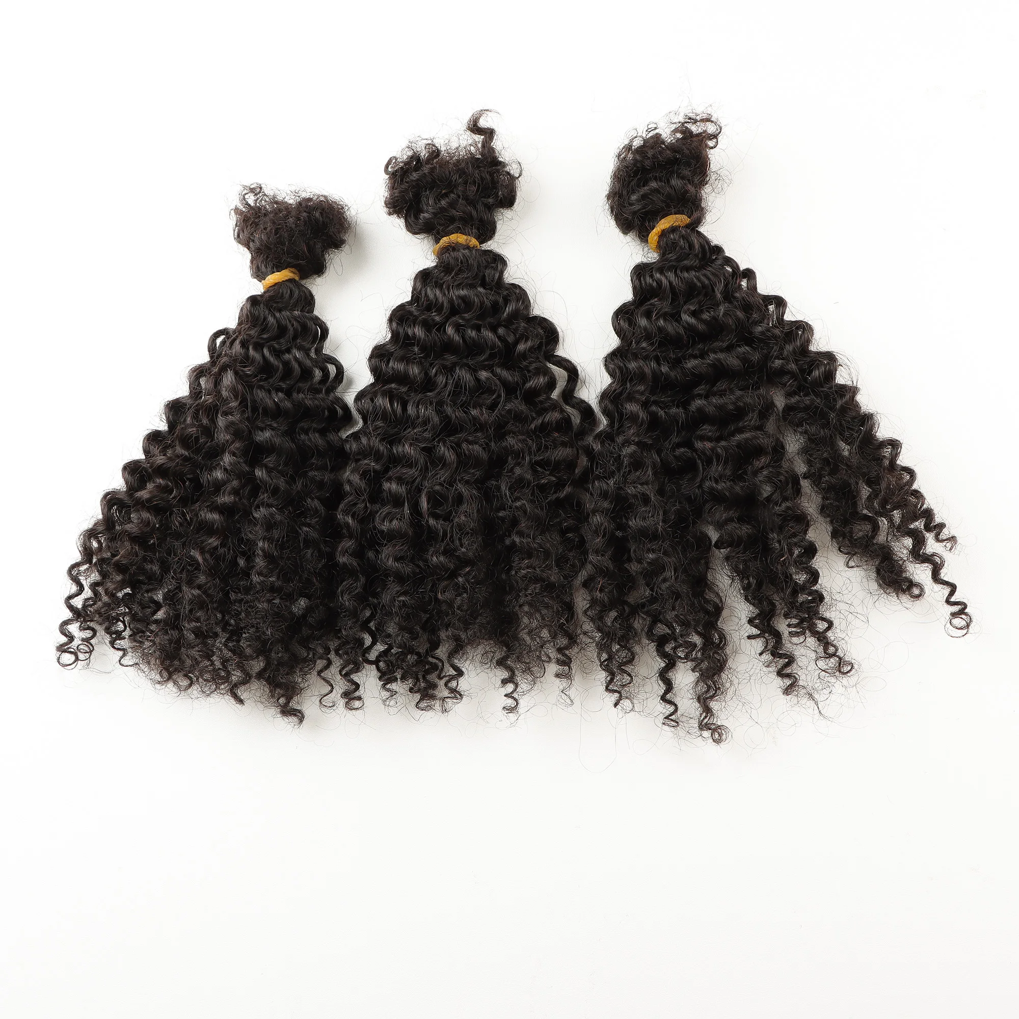 Afro Kinky Curly Locks 4A Double Drawn Bulk Braiding Hair Extensions Microlocs for Box Crochet Human Hair for Braiding