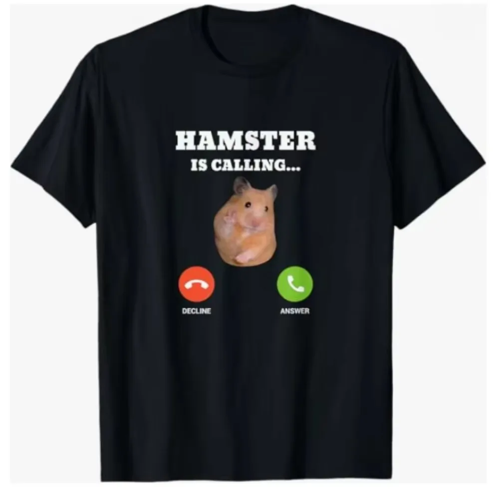 Hamster Meme T Shirt Tops for Men Women Cute Hamster Couple Graphic Tee Hamster Lover Gifts Funny Animal Casual Short Sleeve