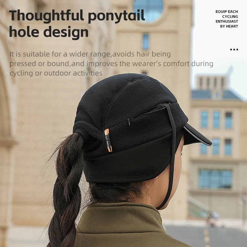 

WEST BIKING Winter Cycling Cap Windproof Thermal Fleece Sports Caps Soft Comfortable High Elastic Reflective MTB Road Bike Hat