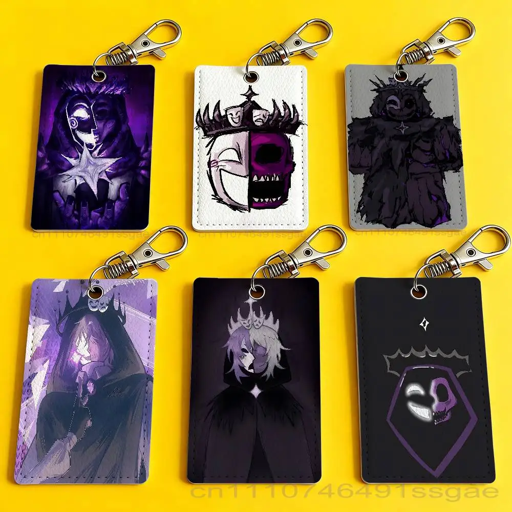 

Cool F-Forsaken P-Pin Card Case Leather Card Holder Keychain Key Ring Door Access Tags ID Card Case Keychain