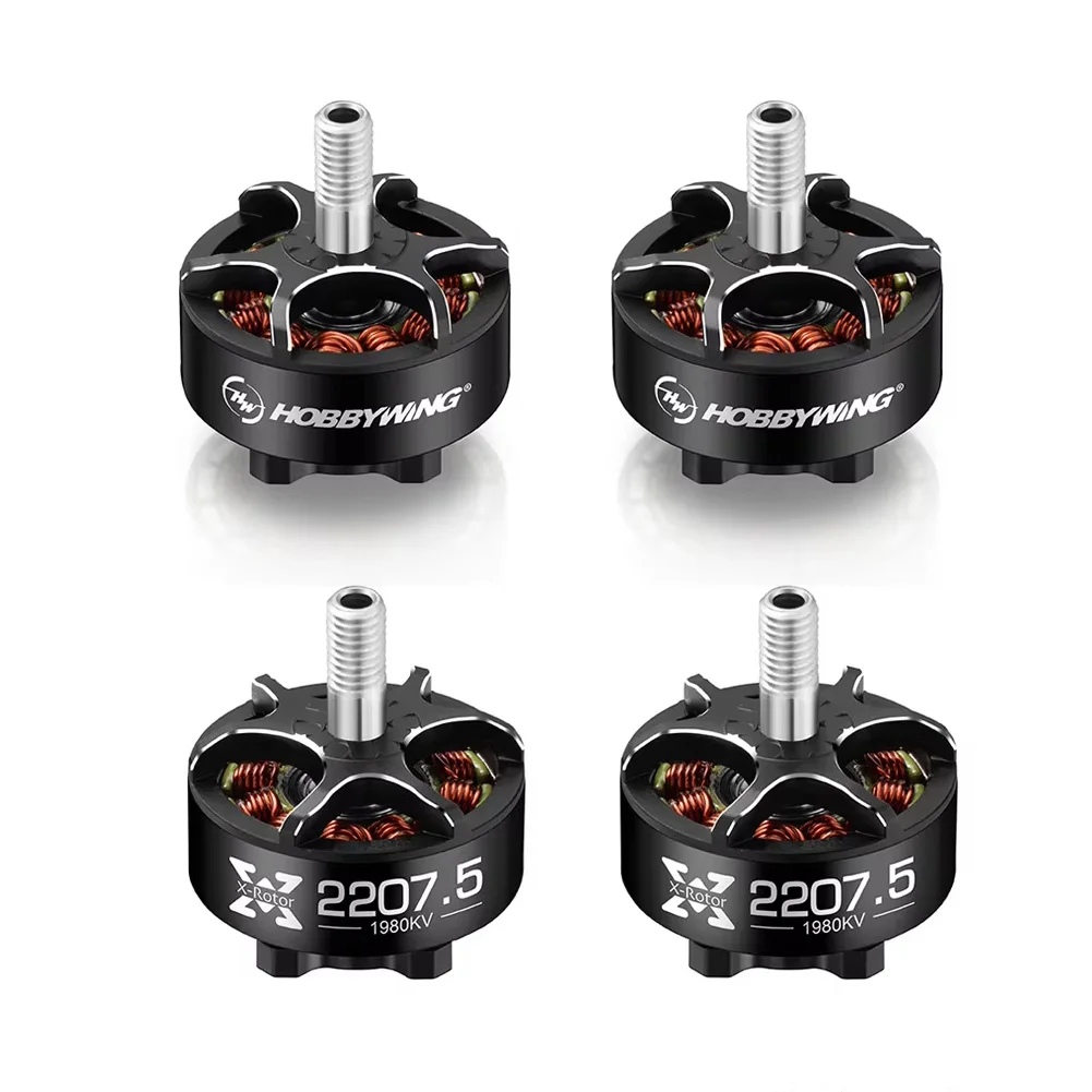 4Pcs Hobbywing XRotor 2207.5 Brushless Motor 1780KV 1980KV 4-6S For 5inch FPV Racing Freestyle Drone