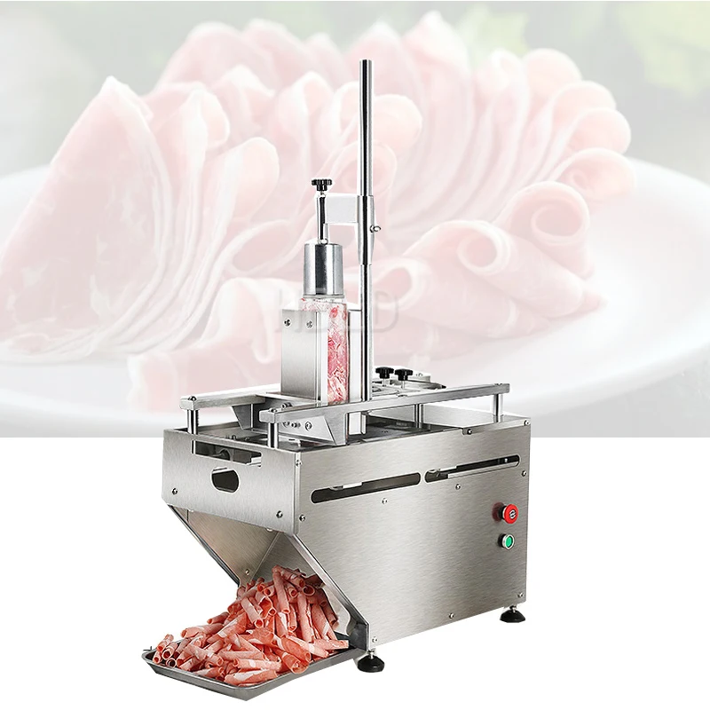 

Fully Automatic Sheep Roll Cutting Machine For Commercial Stainless Steel Pork Belly Frozen Meat Slices