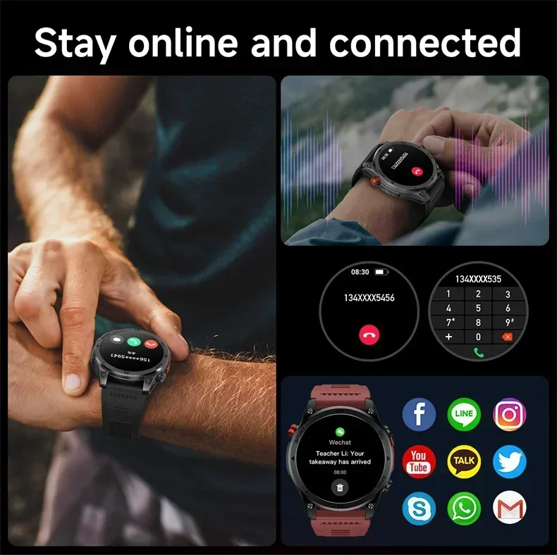 Smartwatch militar com gps rastreamento chamadas bluetooth_voghion.com