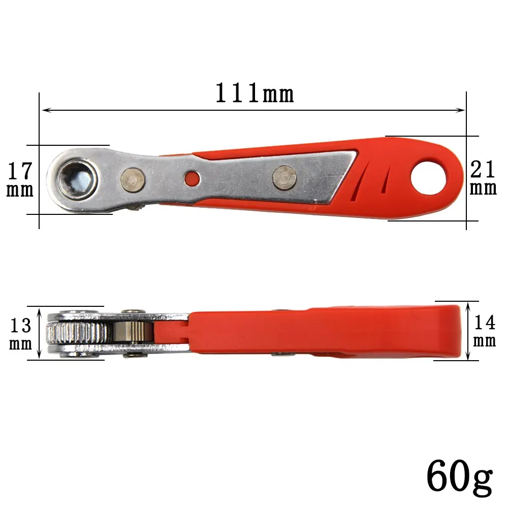 Multifunctional Bidirectional Ratchet Screwdriver Right Angle Magnetic Wrench Cross Shaped Short Screw Orange Tool