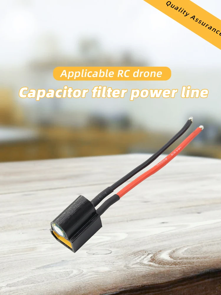 35v 1000uf xt60 Netz kabel Filter kondensator 14awg mm Kabel für Flugs teuerung ecs vtx fpv Renn drohne rc Quadcopter – Detail 7