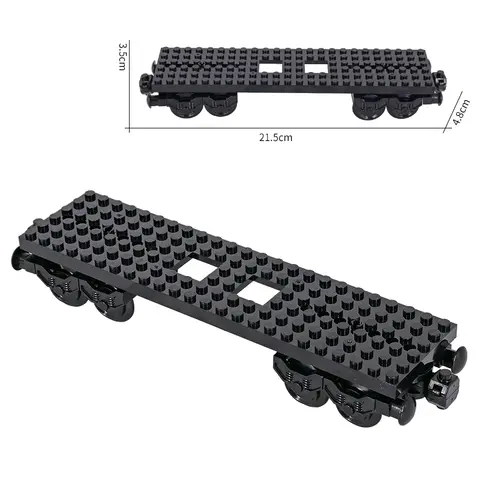 MOC 도시 크리 에이 티브 아이디어 기차 기본 휠 캐리지 빌딩 블록 벽돌 조립 어린이를위한 DIY 장난감 크리스마스 선물