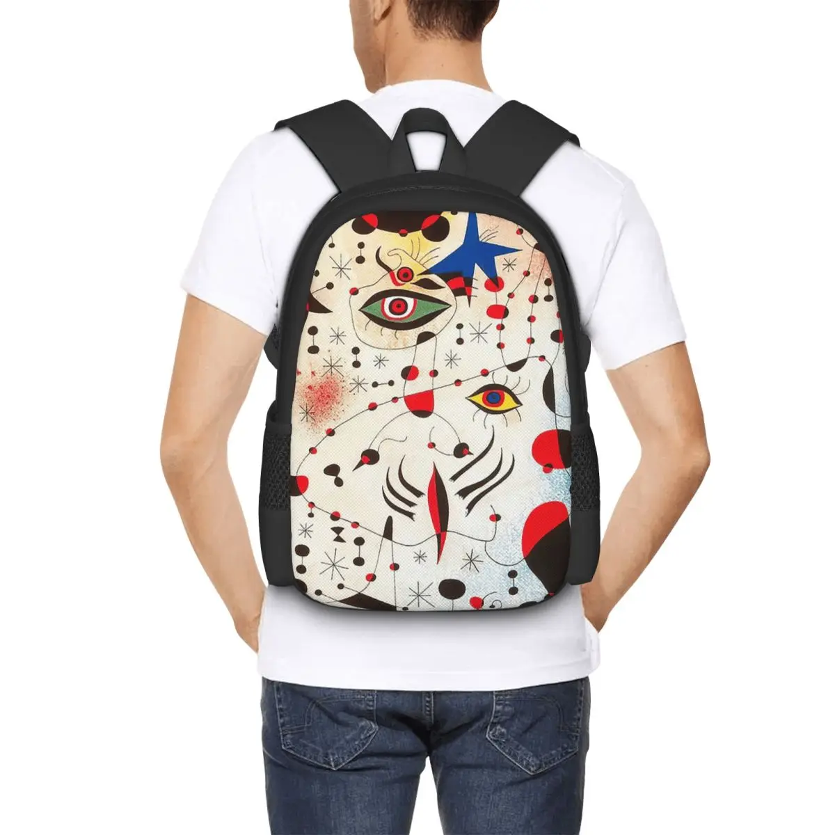 

Joan Miro Student Backpack School Bag Hiking Travel Daypack for Men Women Fashion Bookbag Shoulder Bags