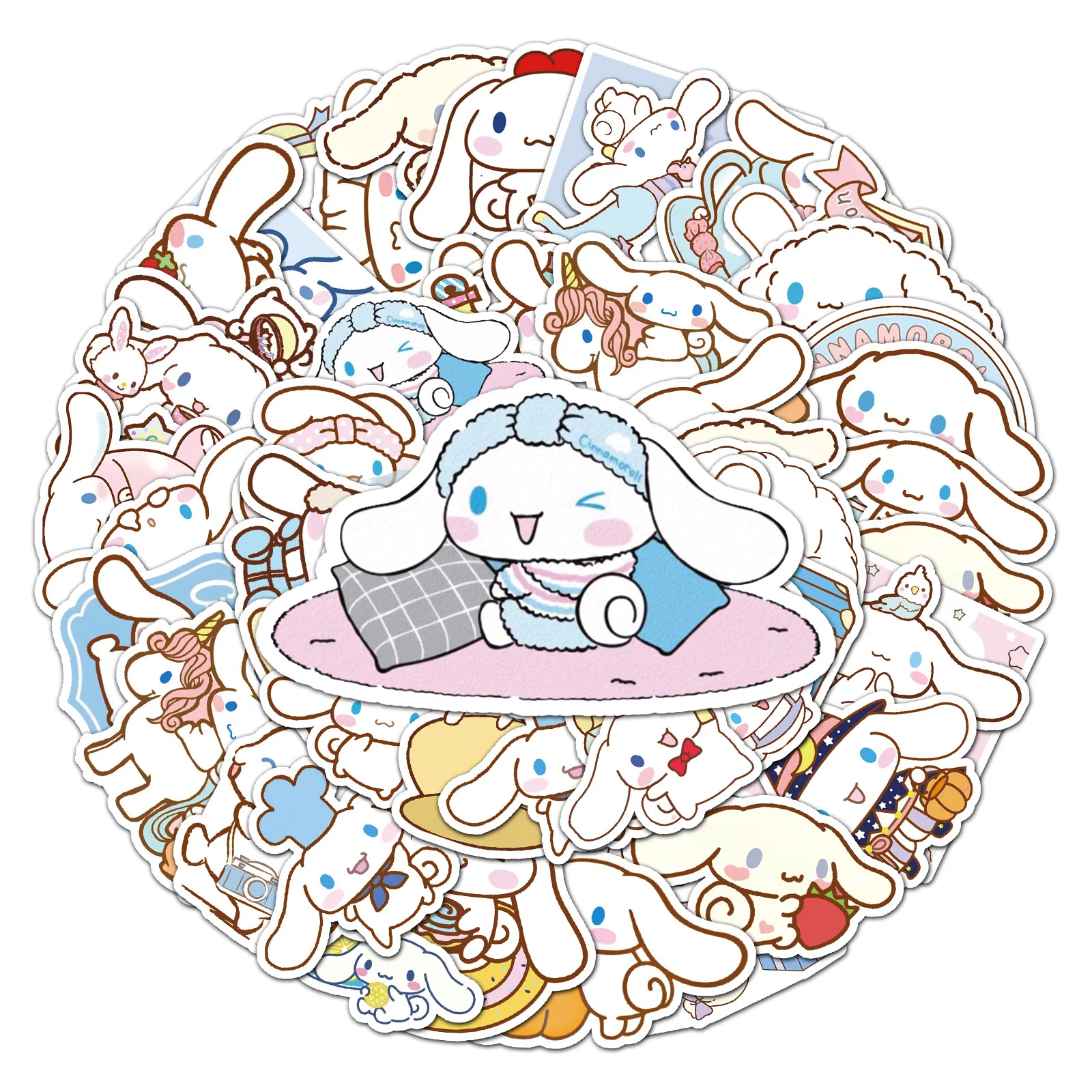 

50 шт., стикеры для периферийного оборудования Sanrio Cinnamoroll