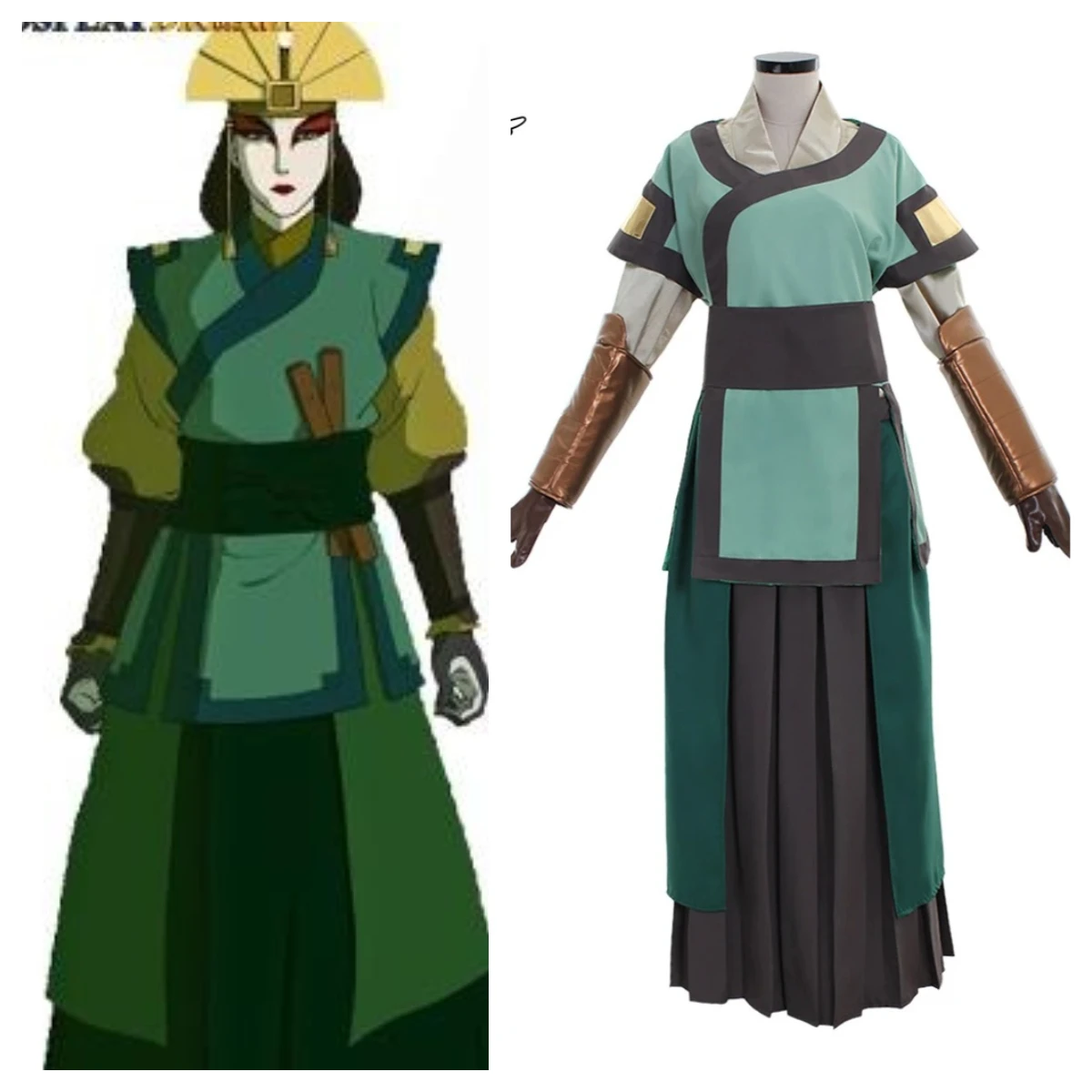 

Avatar The Last Airbender Avatar Kyoshi Cosplay Costume Kyoshi Warriors Suki Cosplay Costume Uniform Halloween Party Outfit