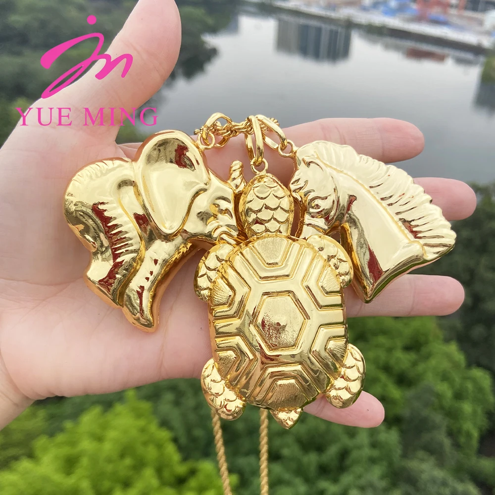 3 stücke Anhänger mit 60cm Kette für Frauen Männer 18k vergoldet Kupfer Tier Muster Anhänger Modeschmuck täglichen Verschleiß Jubiläum