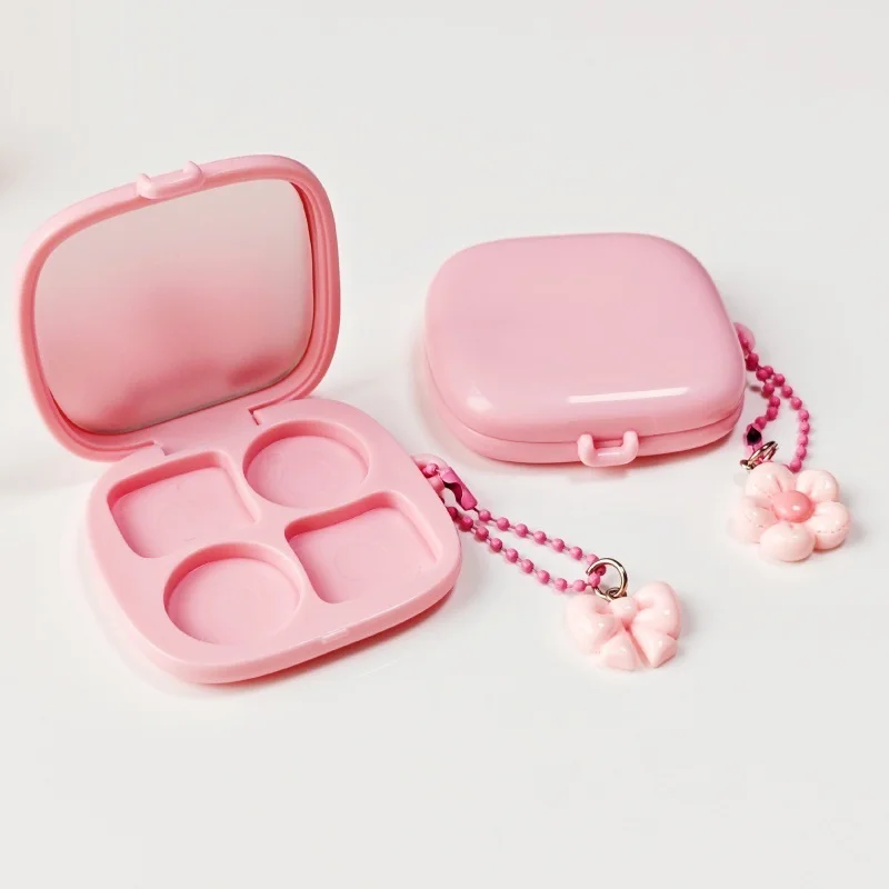 Empty Light 4 Grids Rectangle Eyeshadow Lipstick Concealer Powder Box Case Cosmetic Packing For Diy Eyeshadow Cosmetic With Hole