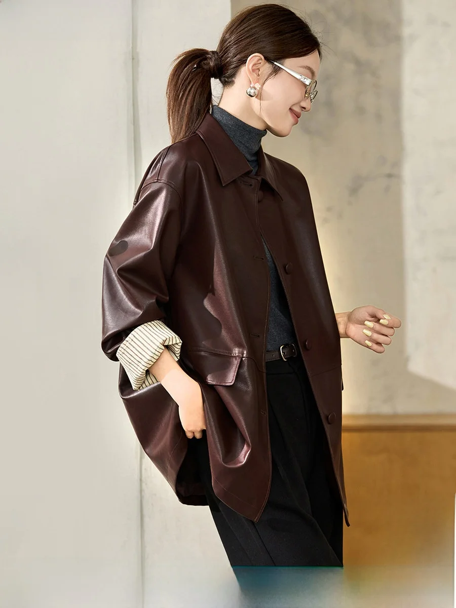 

Mehan mei Barn Sle Color Blo Long Sve Windbreaker Korean Loose Fit Polyester Autumn Workwear Jaet Faion Design