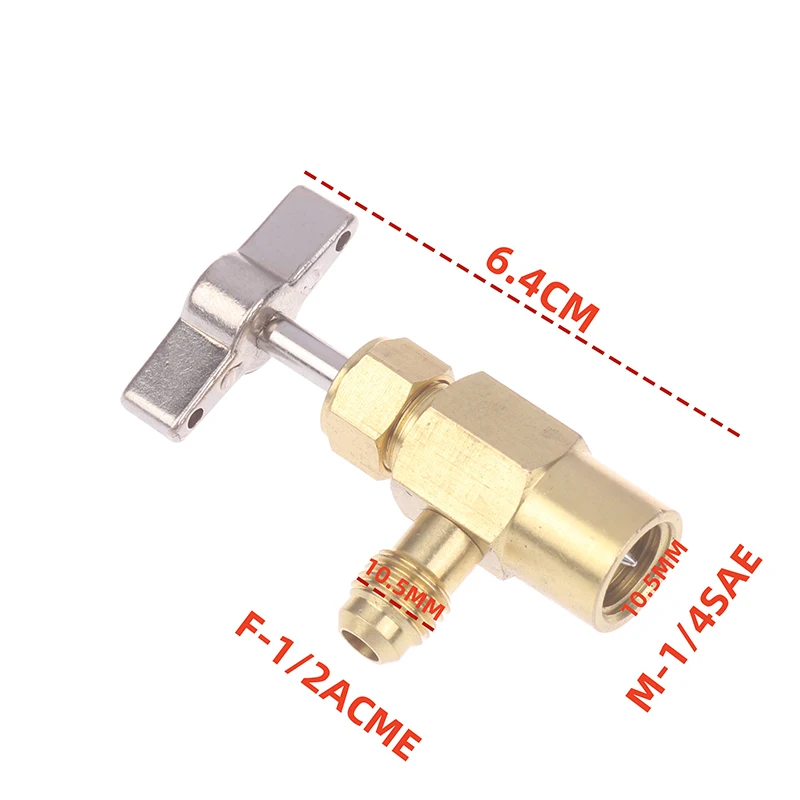 Car Air Conditioner DIY Accessories 1/4 Thread Adapter R-134a Refrigerant Can Dispensing Bottle Tap Opener Valve