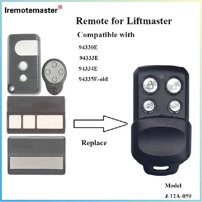 Replacement Merlin+ C945 CM842 C940 C943 Liftmaster 84335E 84335EML 94335E 94335EML 433MHz Garage Remote Control