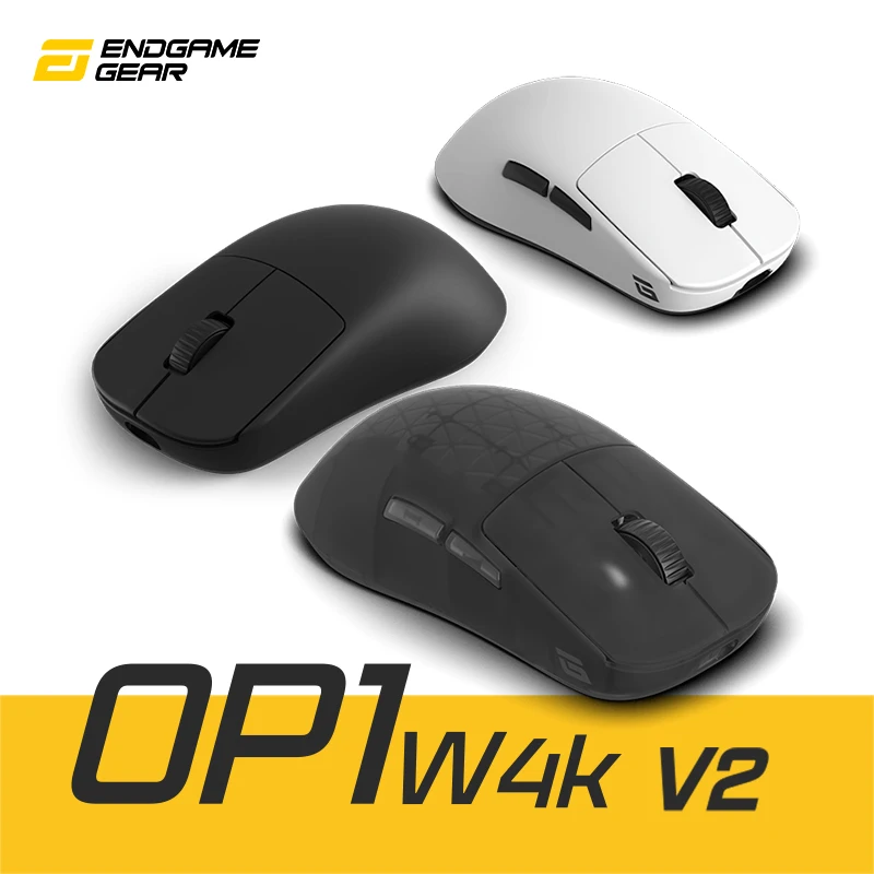 

EndGame Gear OP1 W4K 8K V2 Wireless Mouse Paw3950u+1F95A 30000DPI 58.5g Lightweight Esports Gaming Mouse High-end Players Custom