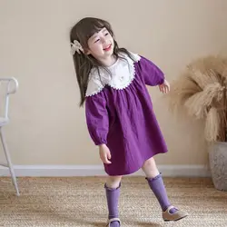 Girls Casual Dresses Lace Patchwork Dress Baby Girl Clothes Kids Dresses for Girls 2 To 6 Years Kids Wear