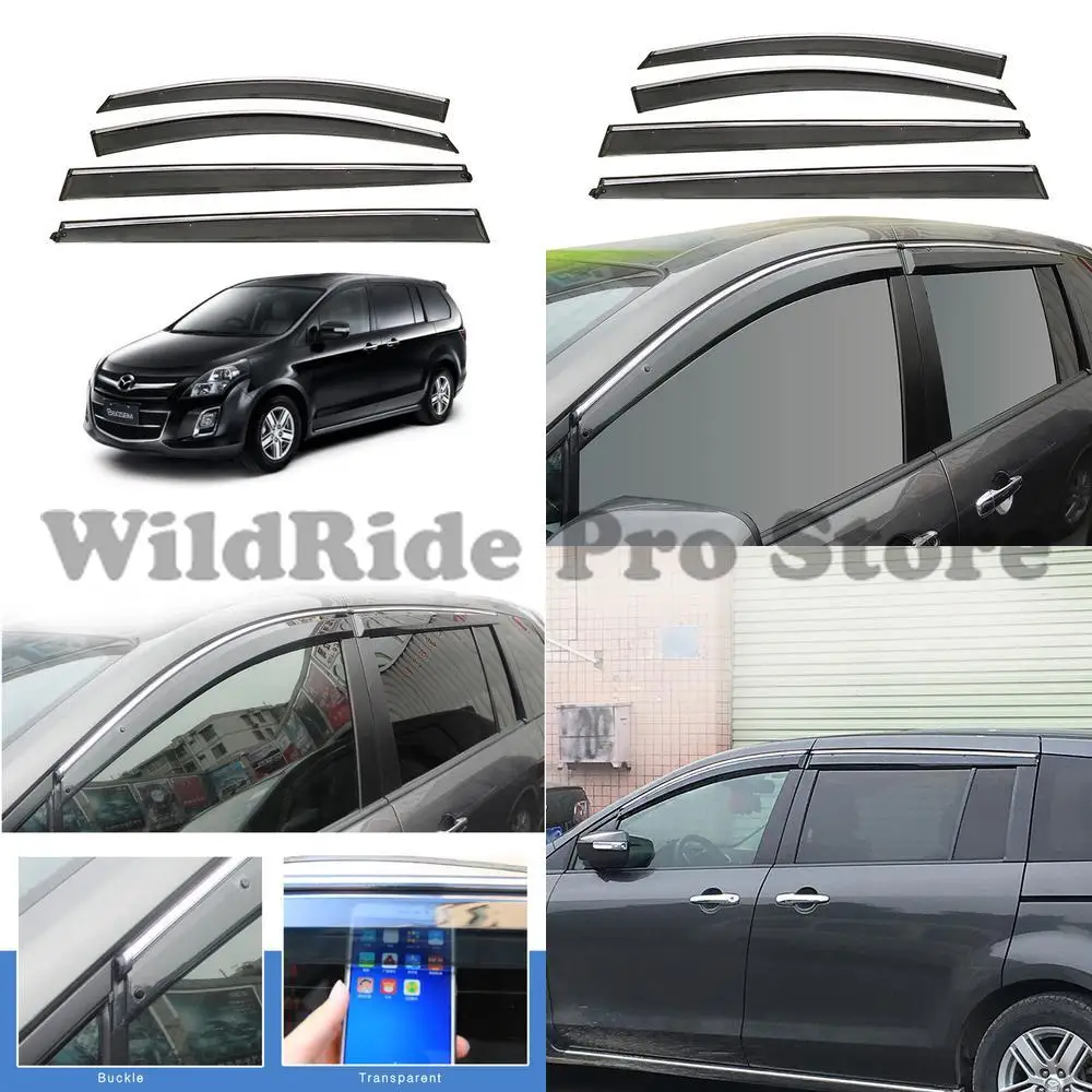 

1 set Molded Rain Visors for Mazda 8 MPV Window Wind Deflector Rain Guard Car Window Ventilation Deflector