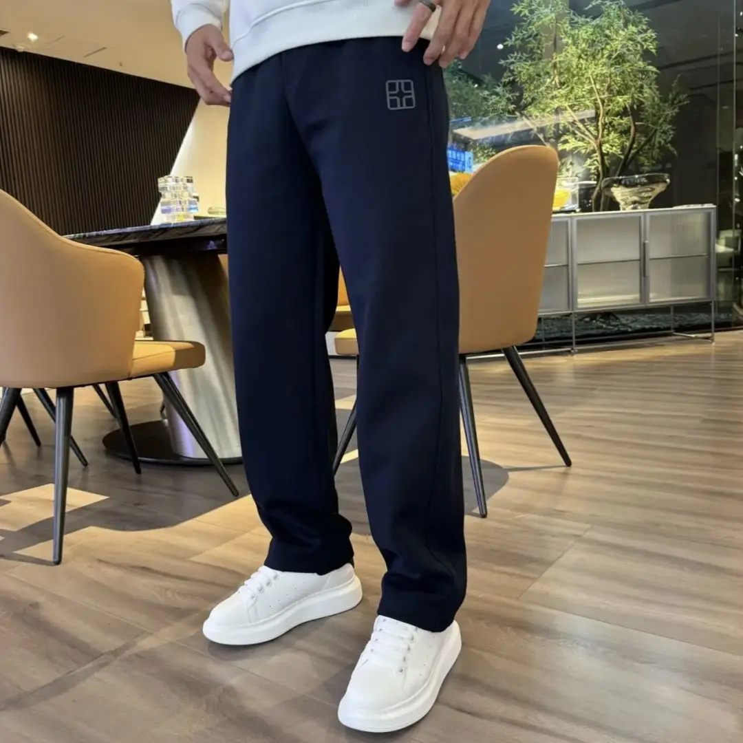 

Men's Fce Lined Loose Casual Pants Thiened Outdoor Wear Autumn Winter Straight Leg Sports Sweatpants Breathable Polyester
