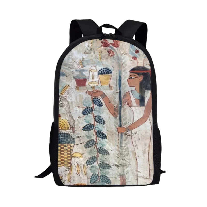 Mochila con estampado de Arte de Faraón Egipcio para estudiantes, morral escolar para niñas, niños, mujeres y hombres, morral de viaje informal, mochilas diarias para adolescentes